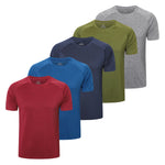 Men's 5 Pack Workout Shirts  Short Sleeve Athletic T-Shirts