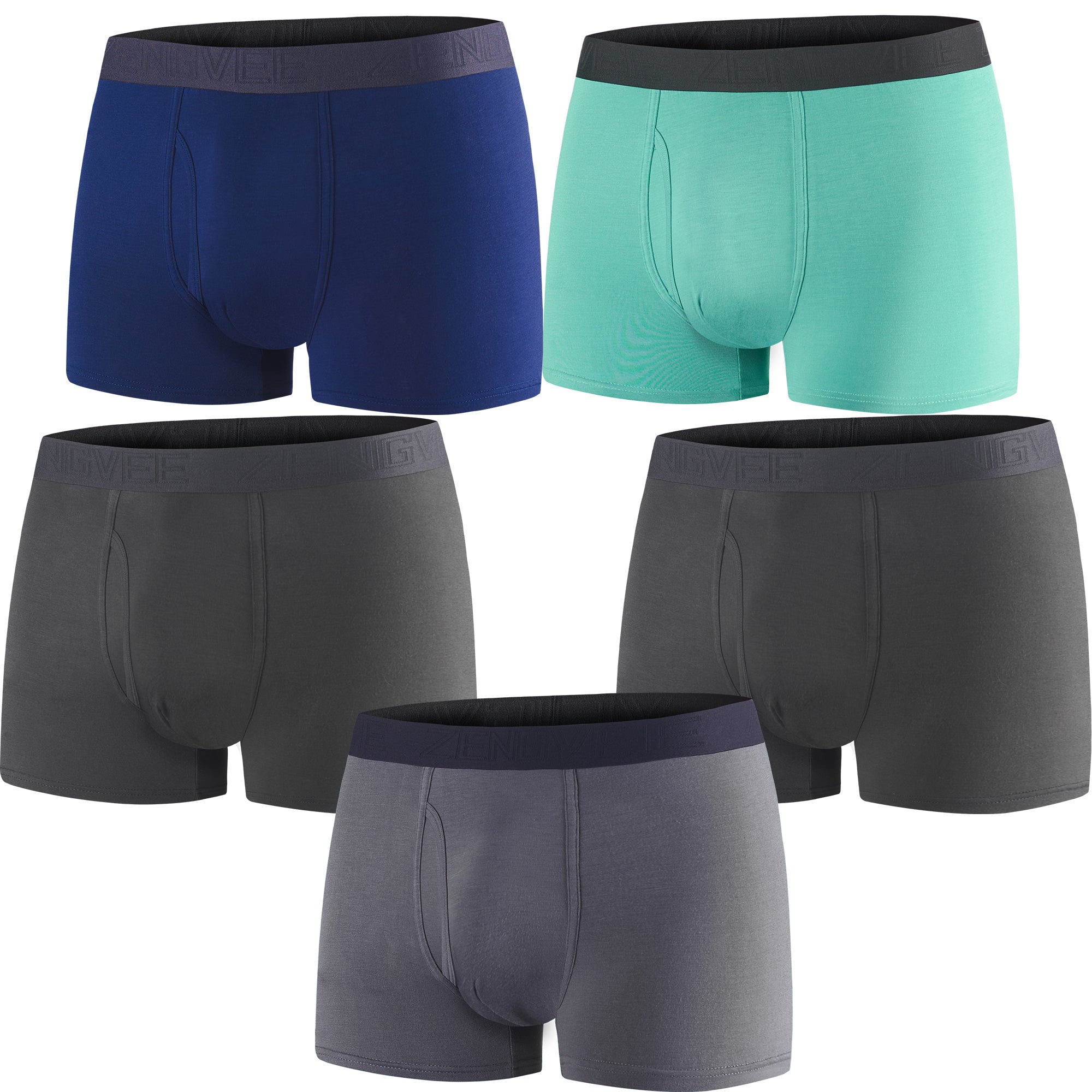 5 Pack Premium Bamboo Fiber Men's Briefs, Men's Boxers