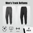 2 Pack Men's Joggers Tracksuit Bottoms Pants Track Pants for Men Sports Sweatpants Long Jogging Training Trousers Zip Pockets