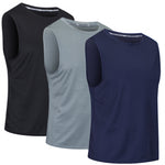 3 Pack Men's Muscle Tank Tops Loose  Gym Workout Sleeveless Shirt