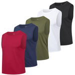 HUAKANG 5 Pack Men's Running Tank Tops