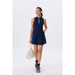 Women's Golf Dress with Shorts Zip Up Quick Dry Sleeveless Pockets Tennis Workout Dresses