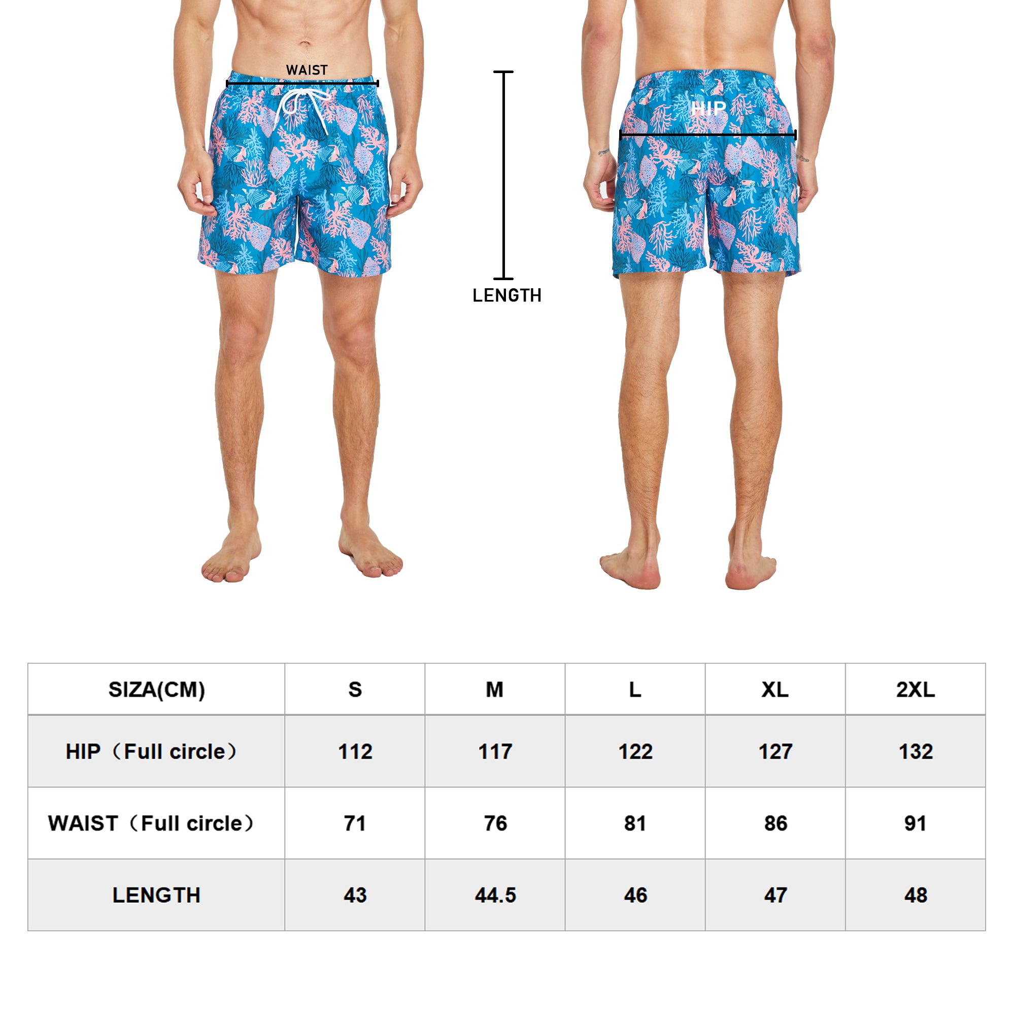 frueo 2 in 1 Swimming Trunks Men with Zipper Pocket Beach Shorts