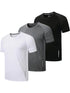 Men's 3 Pack Workout Shirts  Moisture Wicking Short Sleeve Mesh Athletic T-Shirts Lightweight Athletic