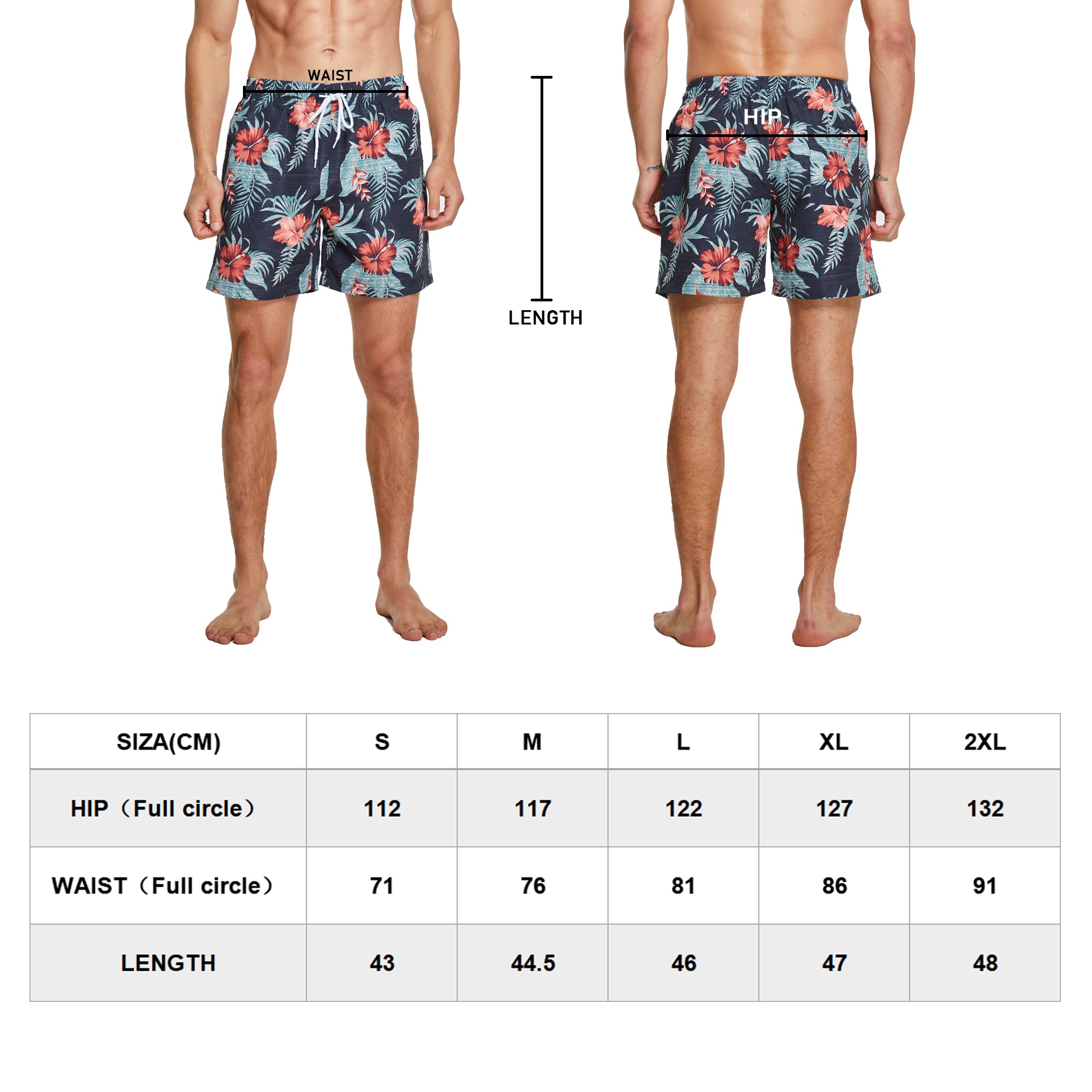 frueo 2 in 1 Swimming Trunks Men with Zipper Pocket Beach Shorts