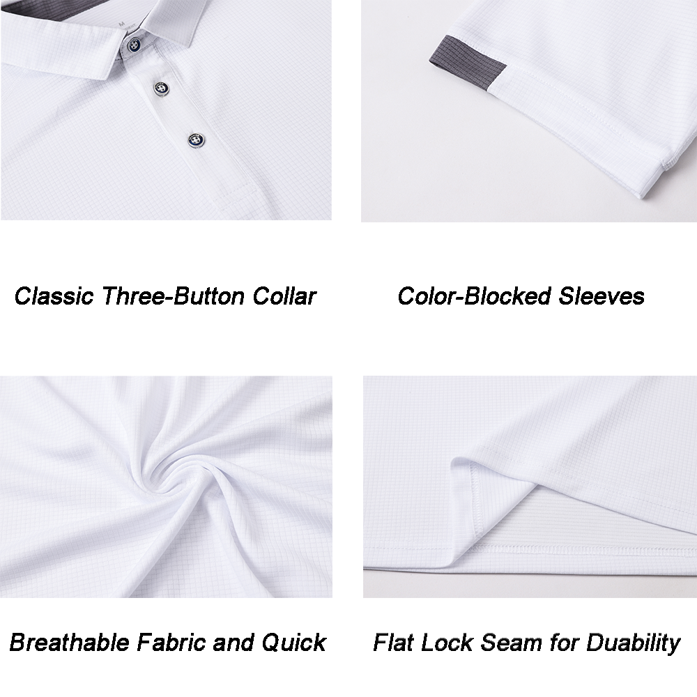 HUAKANG 3Pack Mens Polo Shirts Short Sleeve Golf Polo Shirt