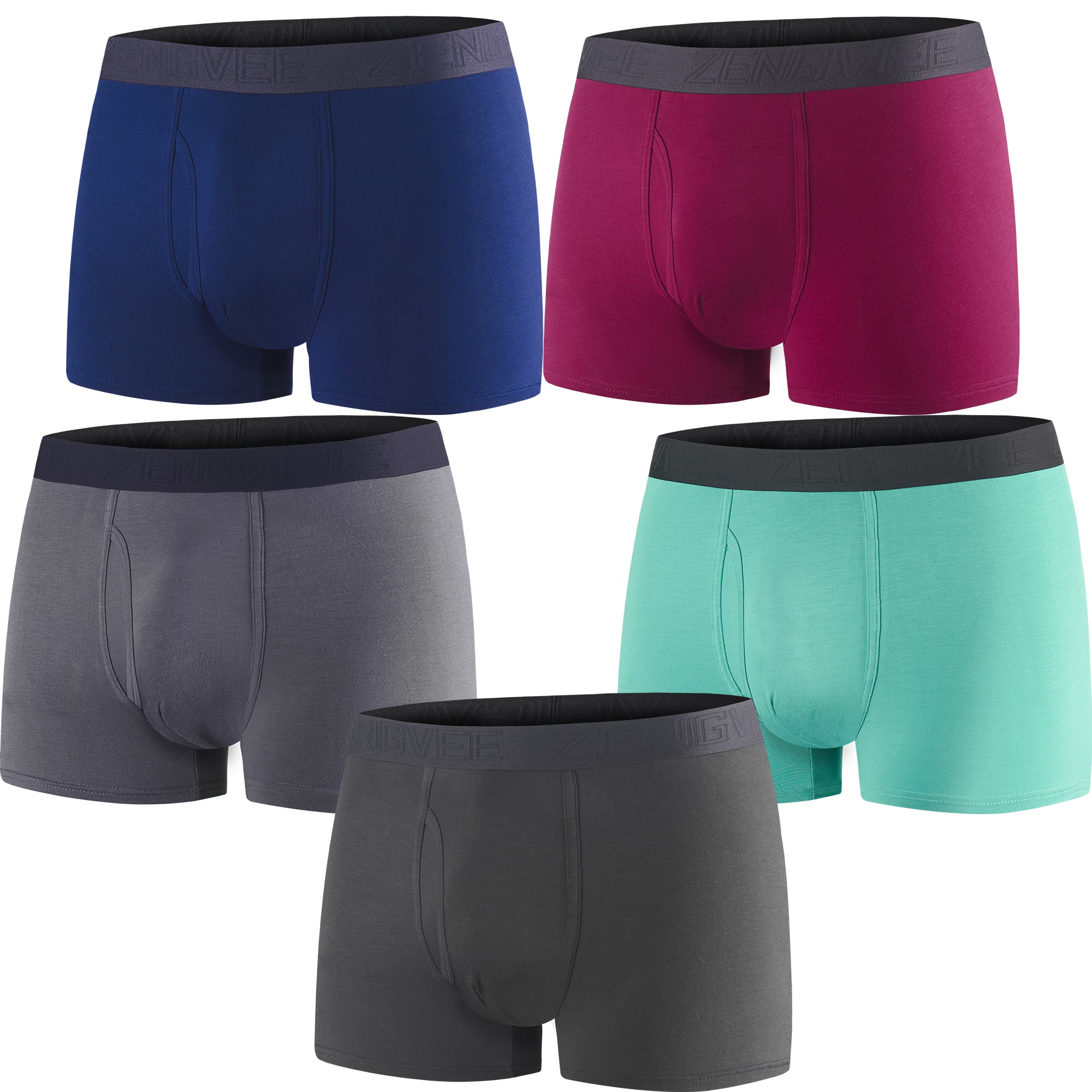 5 Pack Premium Bamboo Fiber Men's Briefs, Men's Boxers