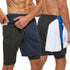 2 Pack 2 in 1 Mens Running Shorts with Zipper Pocket