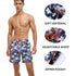 frueo 2 in 1 Swimming Trunks Men with Zipper Pocket Beach Shorts