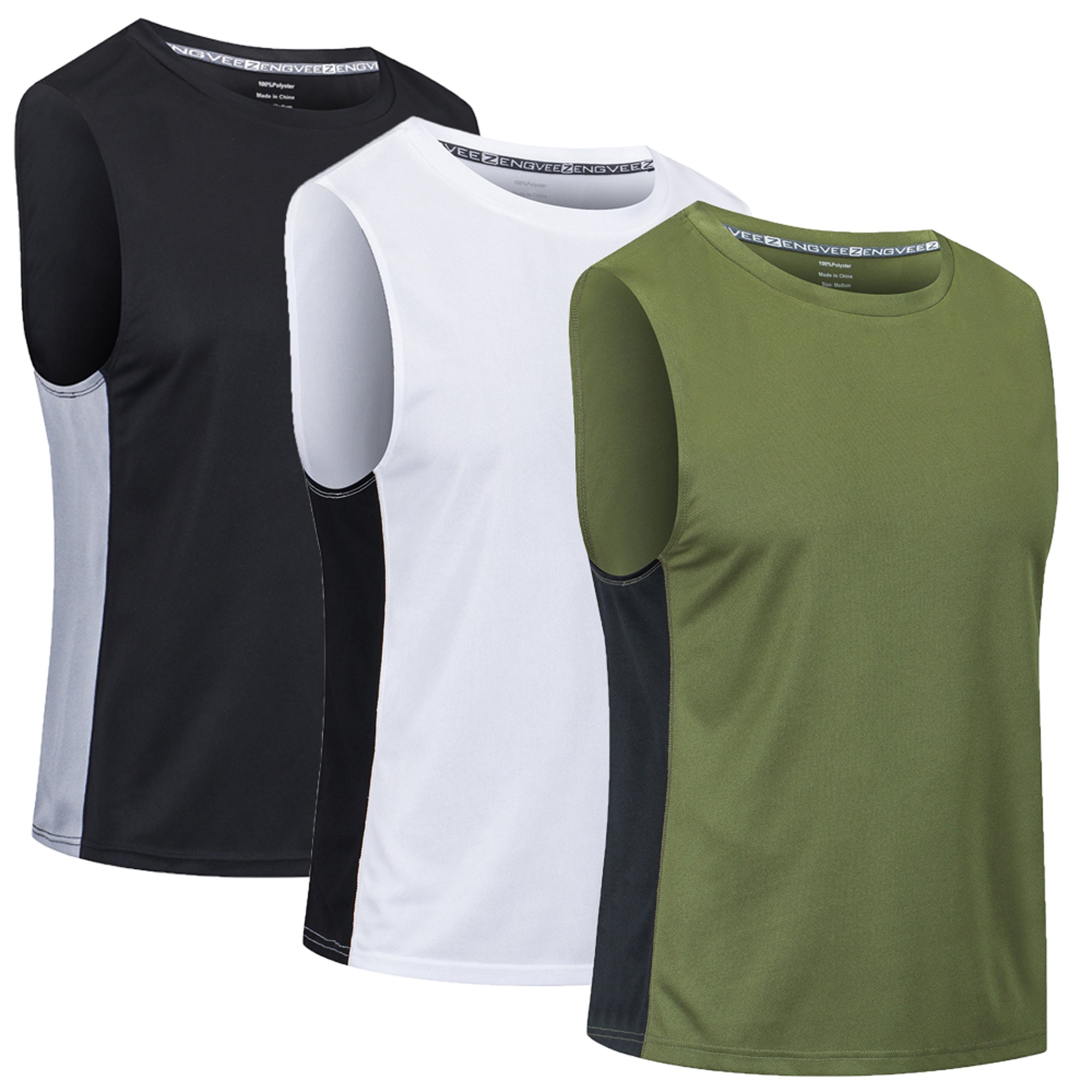 3 Pack Men's Tank Top,Sleeveless T-Shirt Vest Tops for Men