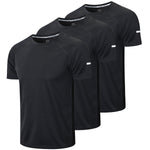 frueo Men's 3 Pack Workout Shirts  Short Sleeve Athletic T-Shirts