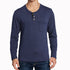 Mens Henley Long Sleeve T Shirt  Casual Fashion Basic Tops