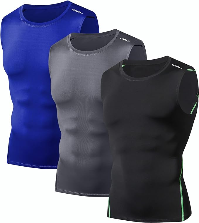 LUWELL PRO  3Pack Compression Tops for Men