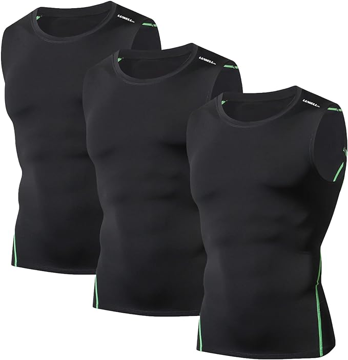 LUWELL PRO  3Pack Compression Tops for Men