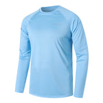 Mens UPF 50+ Swim Shirts Workout Long Sleeve Sun Protection