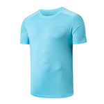 Mens UPF 50+ Swim Shirts Workout Short Sleeve Sun Protection