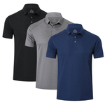 HUAKANG 3Pack Mens Polo Shirts Short Sleeve Golf Polo Shirt