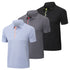 3 Pack Men's Polo Shirts Breathable Quick Dry Golf Polo Shirts Color Clash Collar Outdoor Sports Tee Tops with 3 Buttons