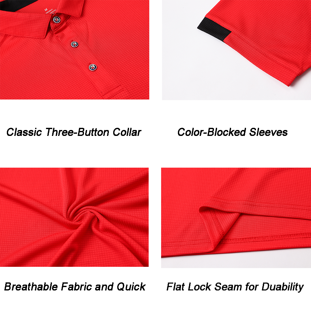 HUAKANG 3Pack Mens Polo Shirts Short Sleeve Golf Polo Shirt