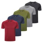 Men's 5 Pack Workout Shirts  Short Sleeve Athletic T-Shirts